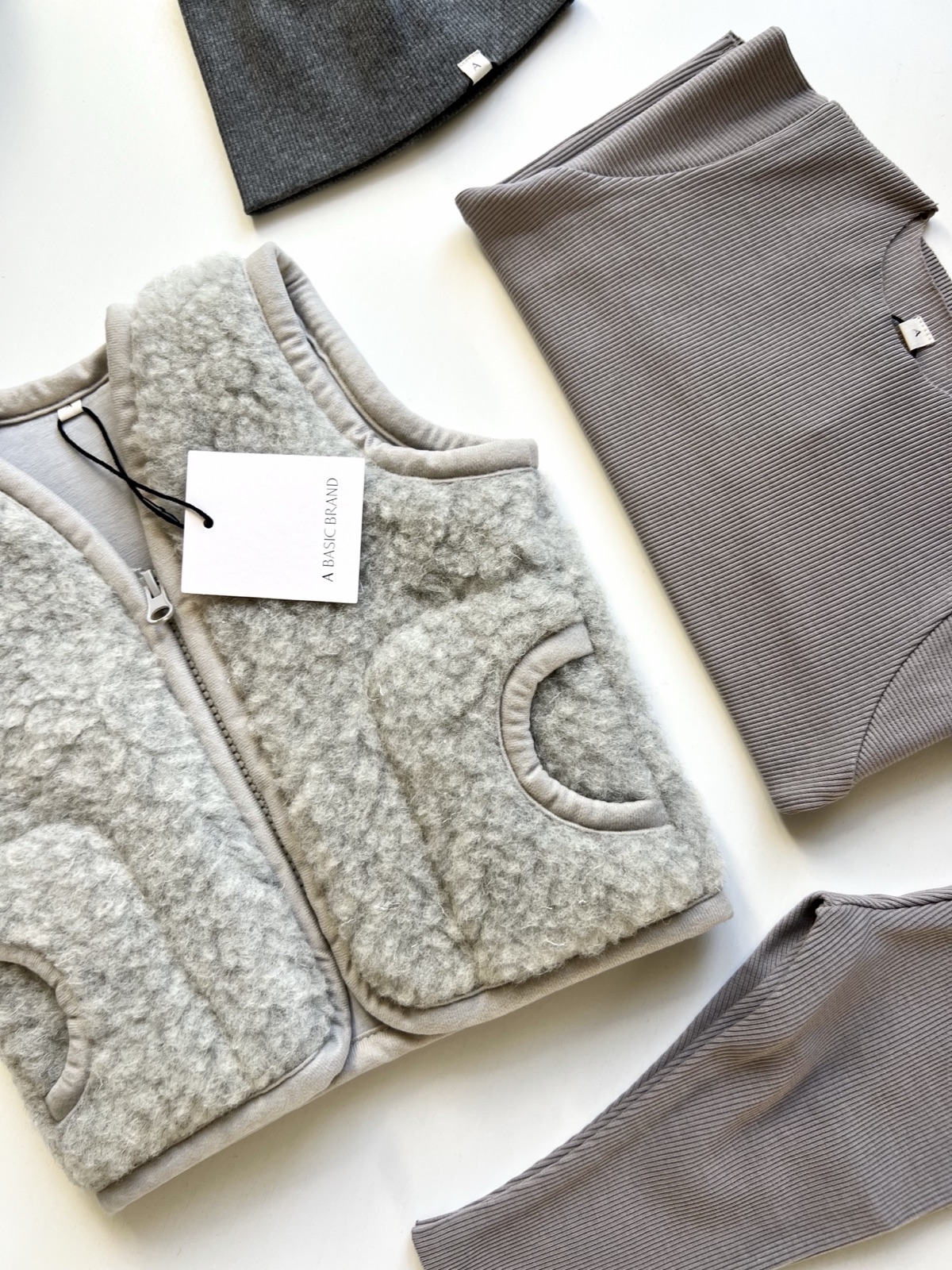 A Basic Brand garments with fabric labels